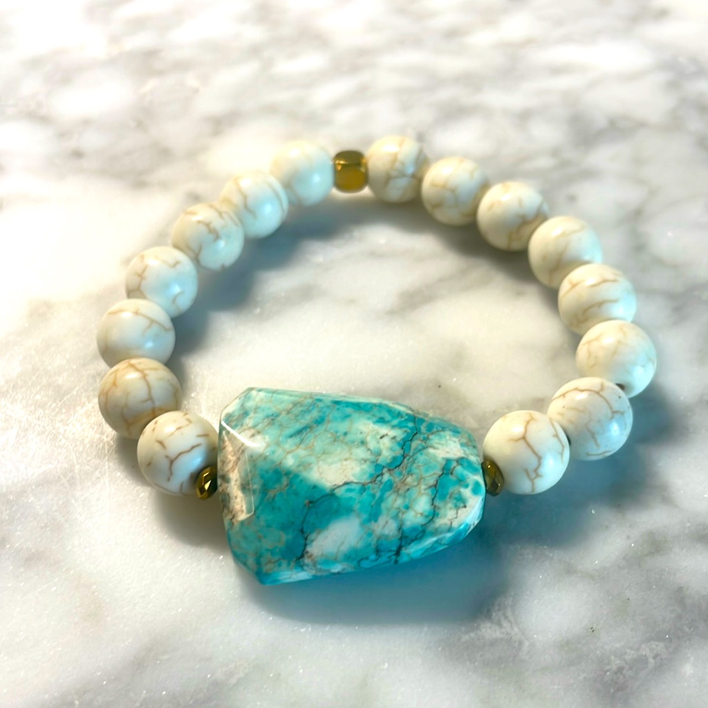 Turquoise & Howlite Bracelet